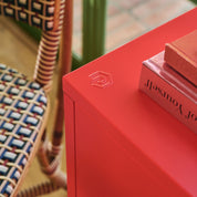 Sugar Cube Media Unit - Red Polka