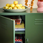 Sugar Cube Cabinet - Dark Olive