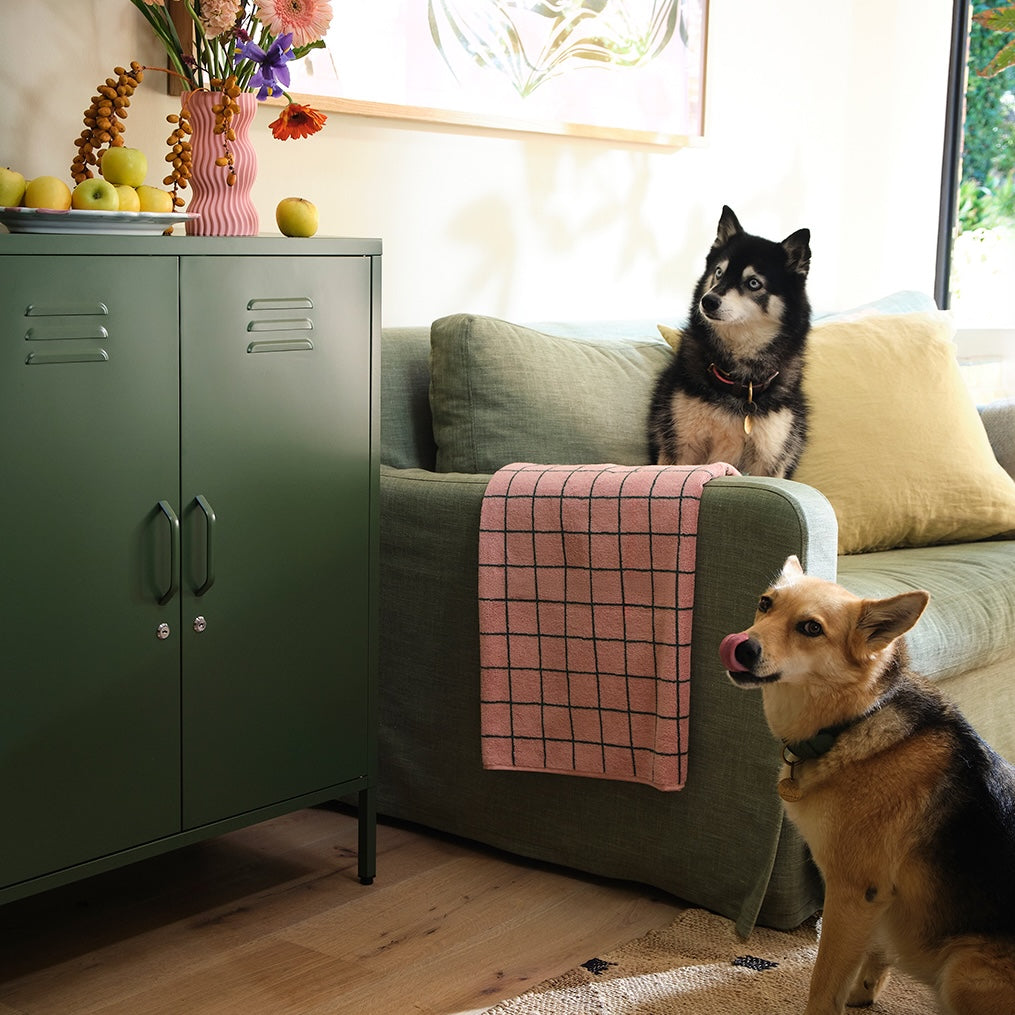 Sugar Cube Cabinet - Dark Olive