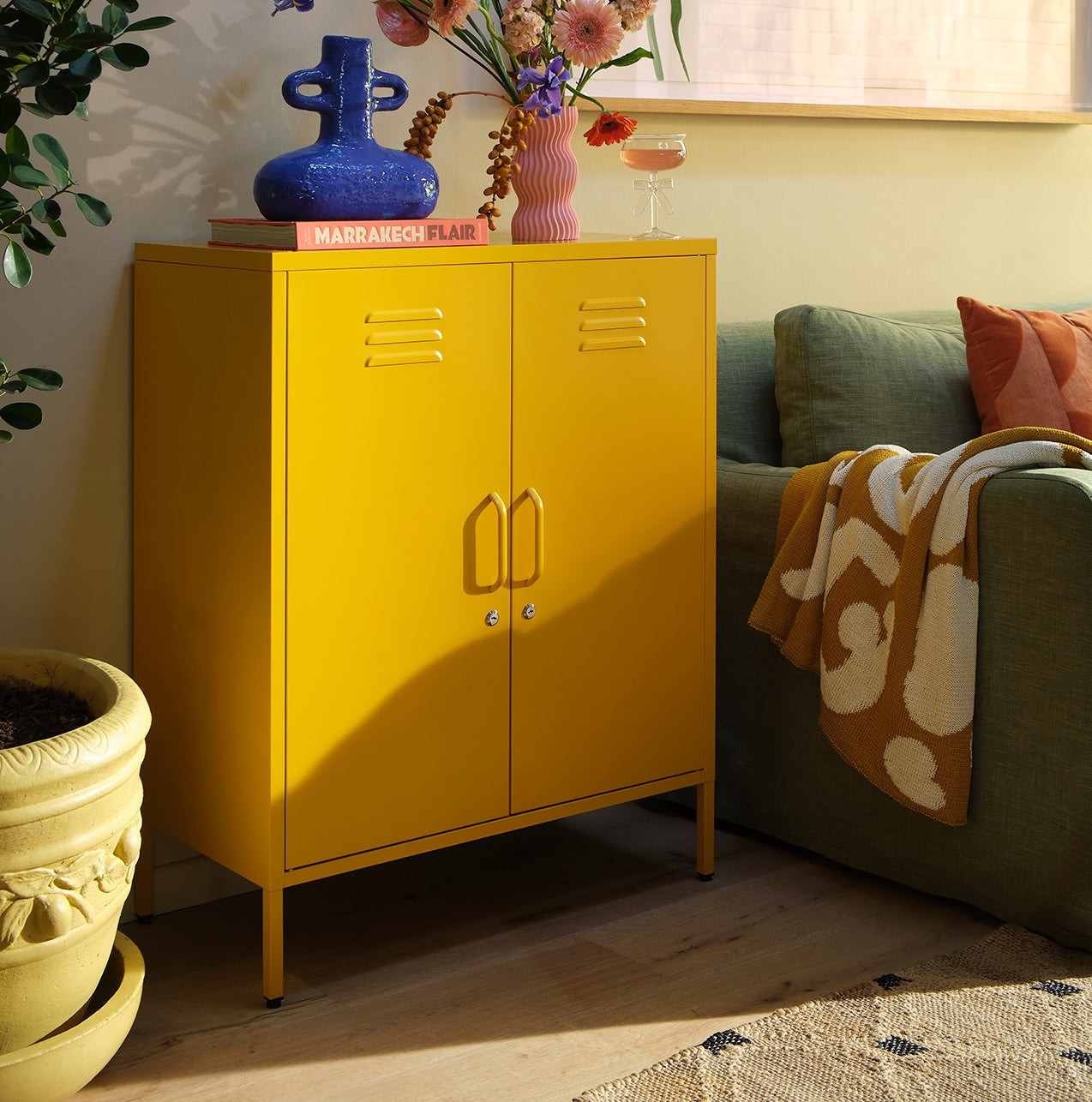 Sugar Cube Cabinet - Honey