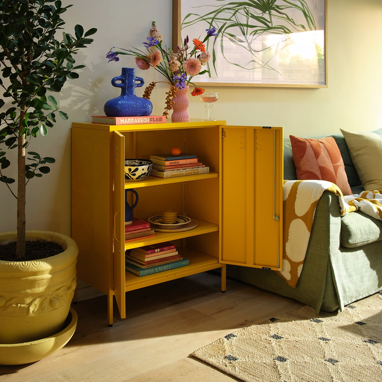 Sugar Cube Cabinet - Honey