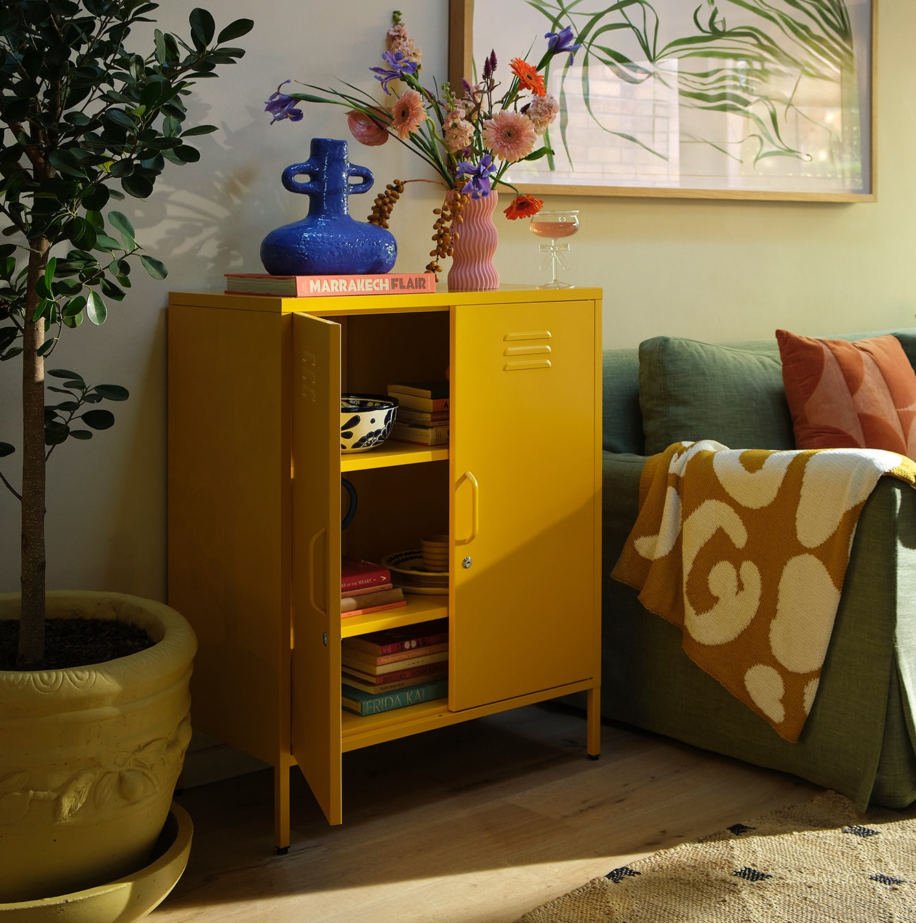 Sugar Cube Cabinet - Honey