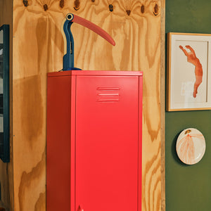 Sugar Cube Locker - Red Polka