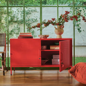 Sugar Cube Media Unit - Red Polka
