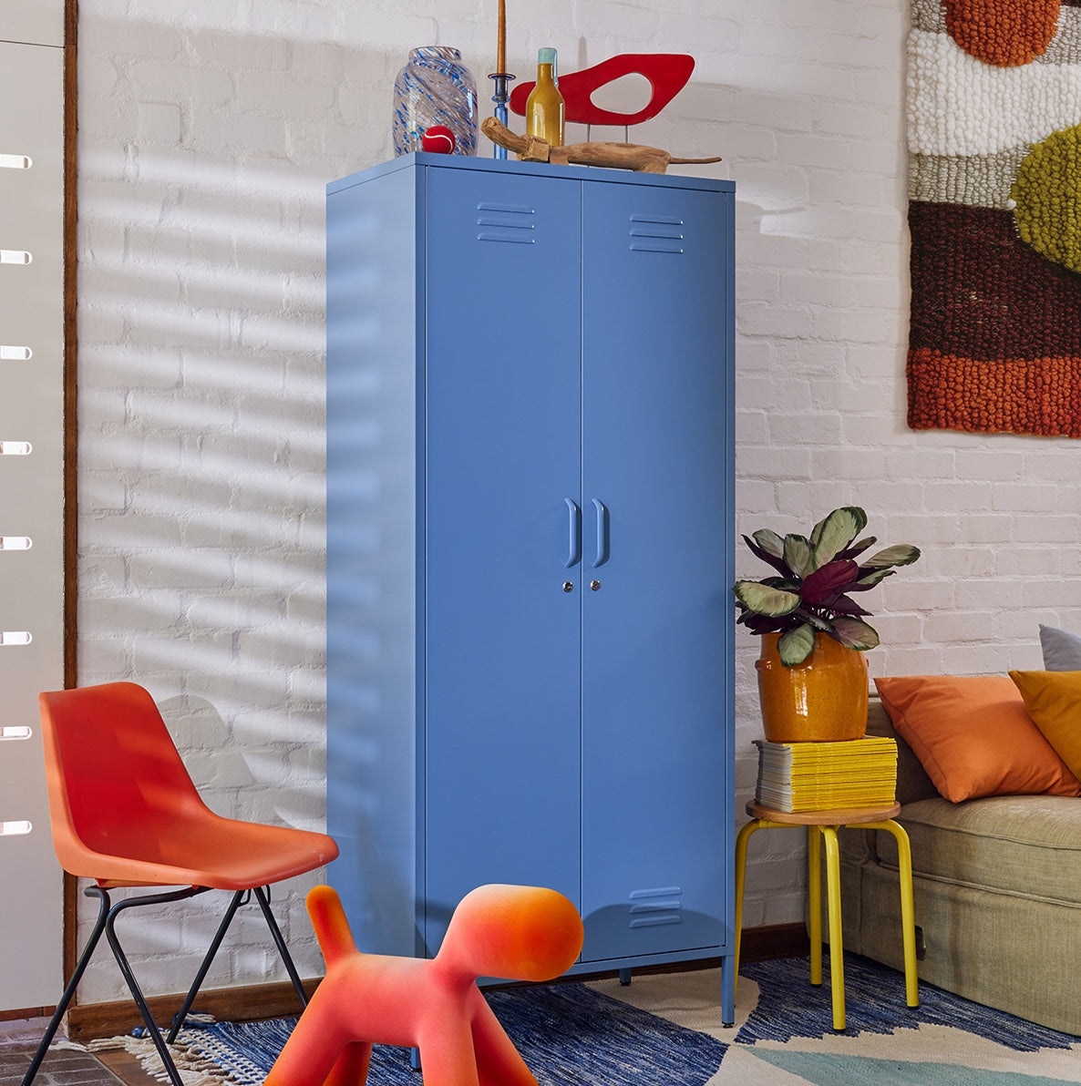 Sugar Cube Double Locker - Pigeon Blue