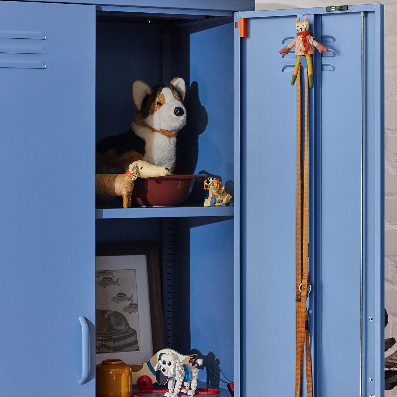 Sugar Cube Double Locker - Pigeon Blue