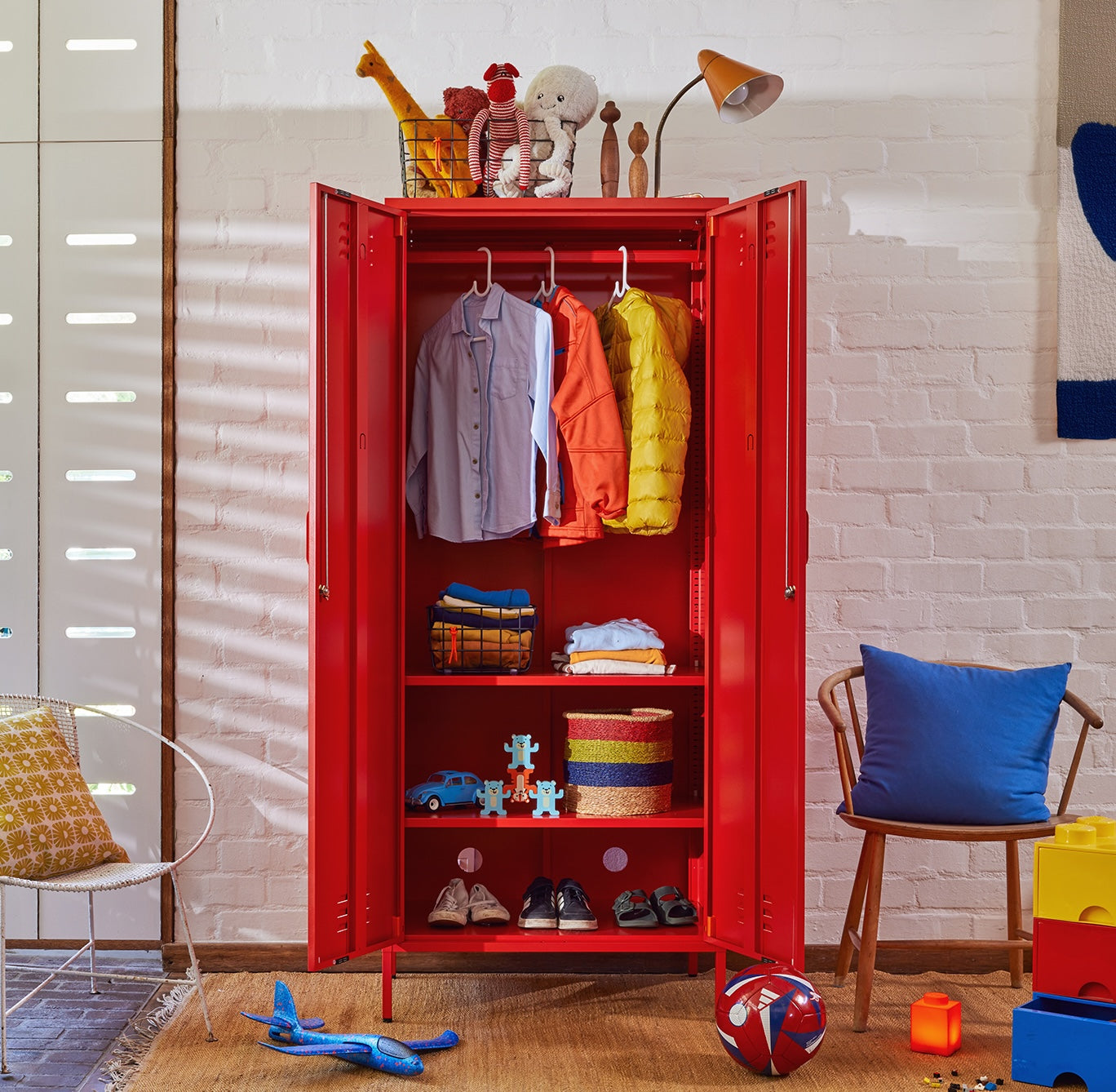 Sugar Cube Double Locker - Red Polka