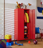 Sugar Cube Double Locker - Red Polka