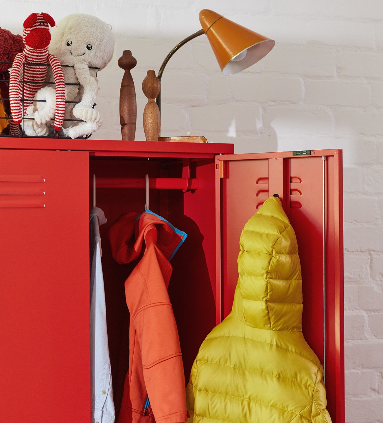 Sugar Cube Double Locker - Red Polka