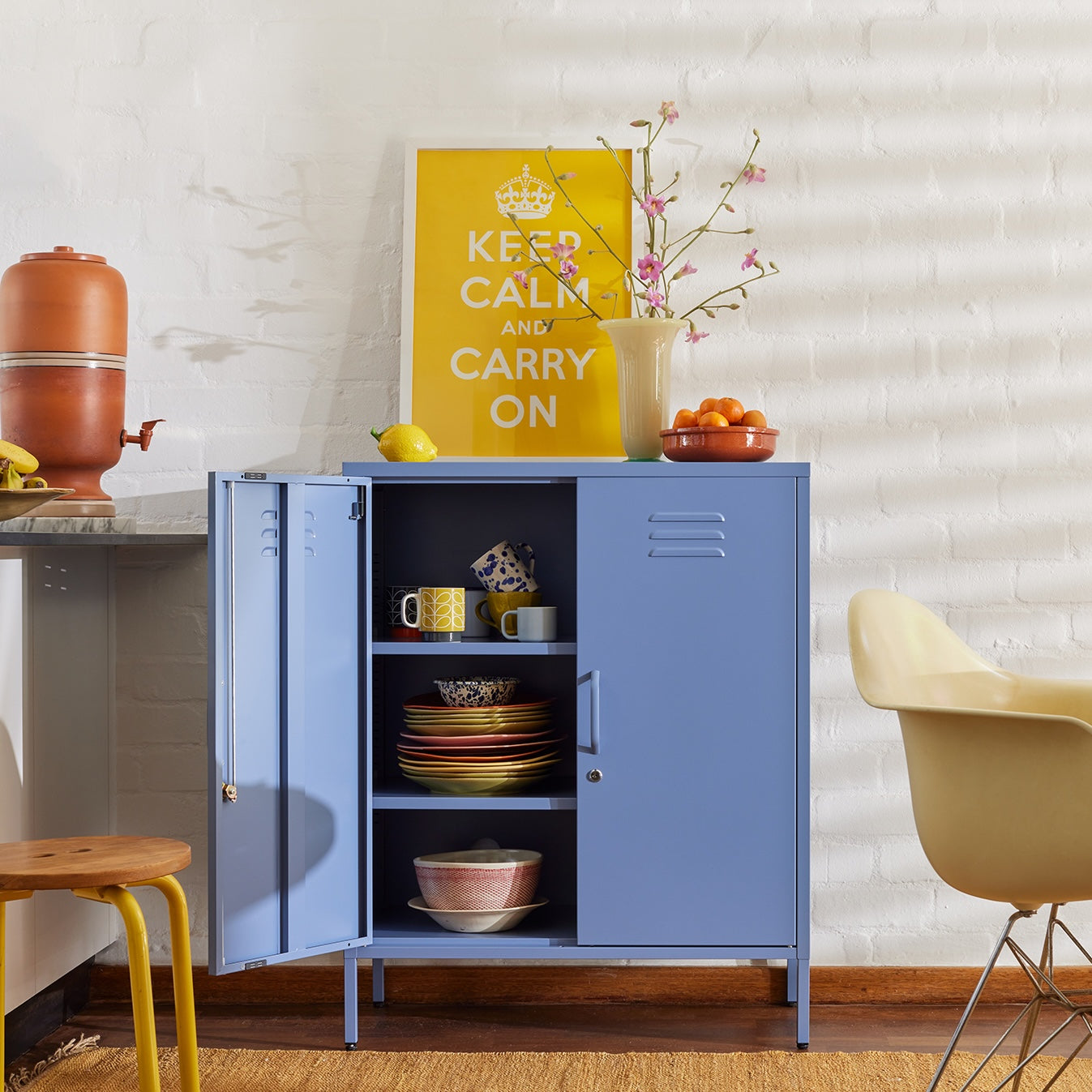 Sugar Cube Cabinet - Pigeon Blue