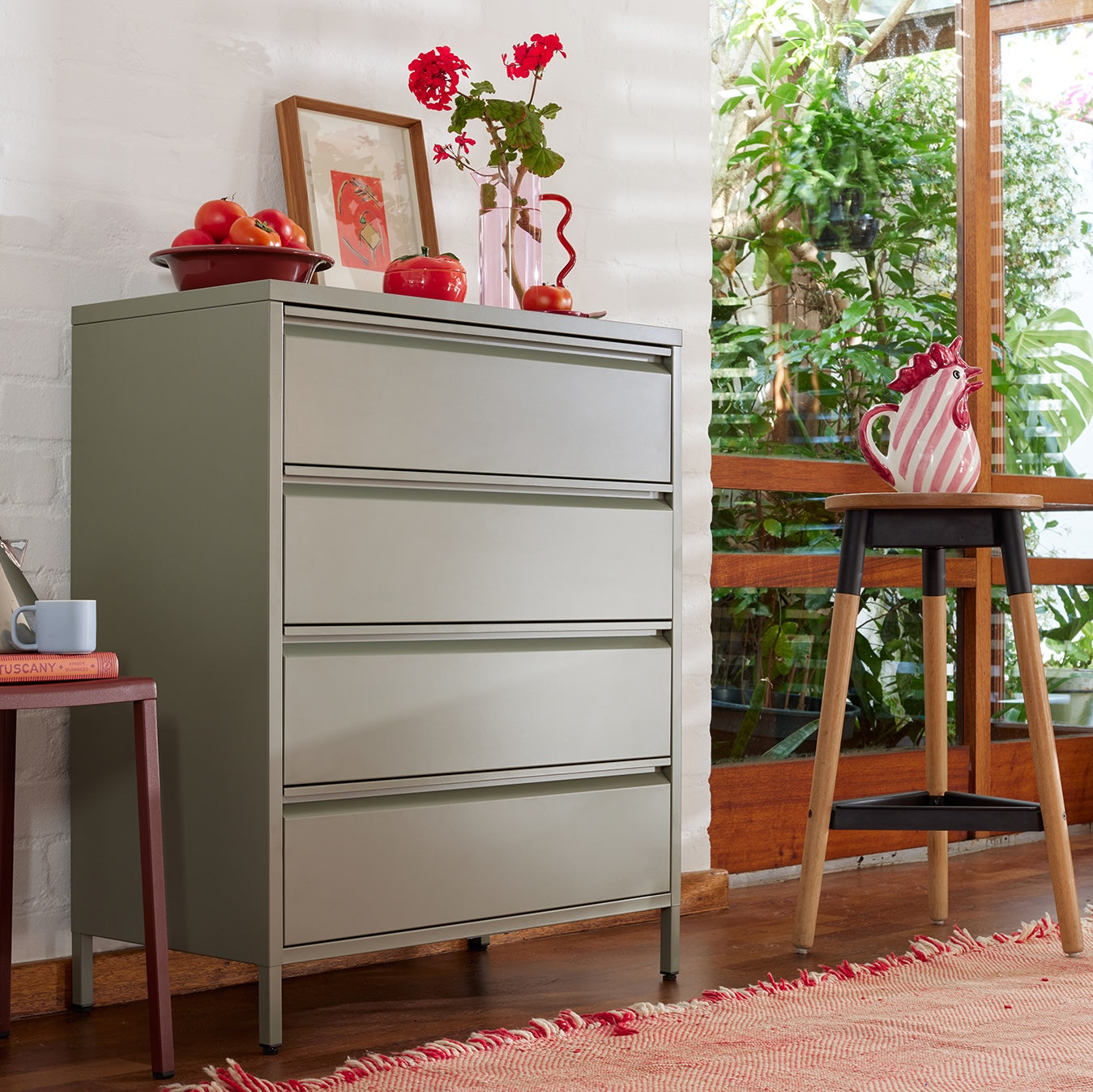 Bon Bon Chest of Drawers - Moss Grey