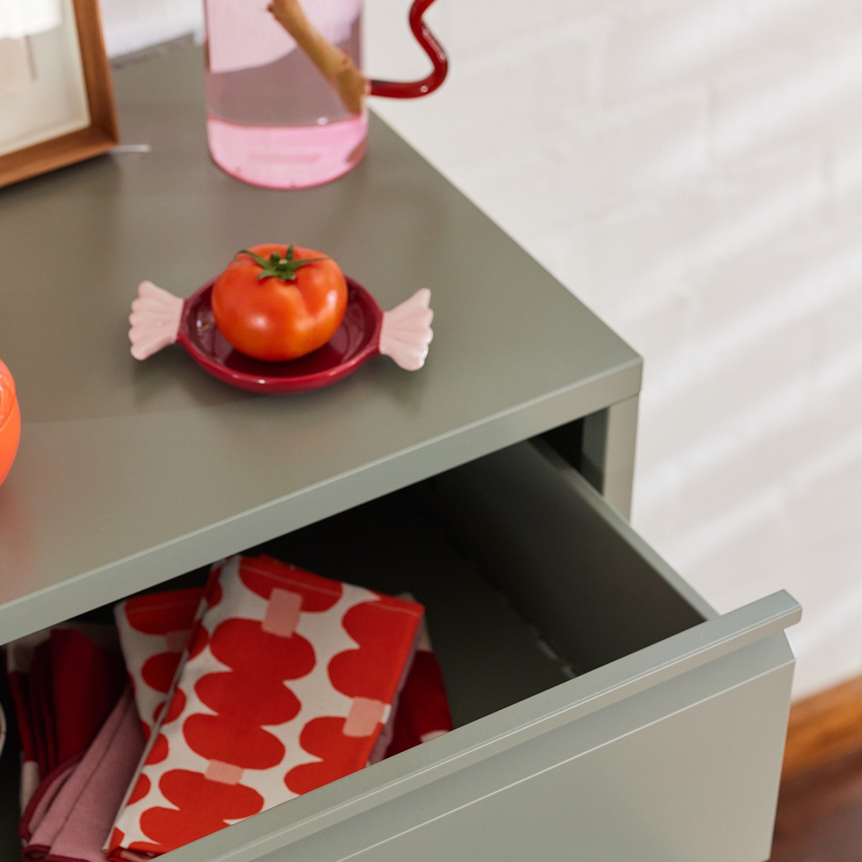 Bon Bon Chest of Drawers - Moss Grey