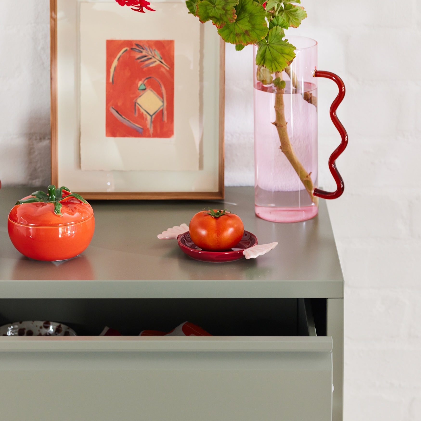 Bon Bon Chest of Drawers - Moss Grey