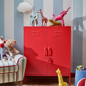 Sugar Cube Cabinet - Red Polka