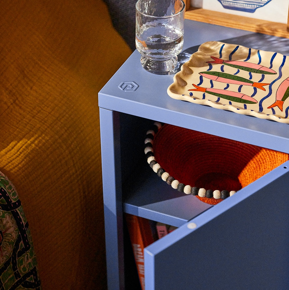 Sugar Cube Side Table - Pigeon Blue