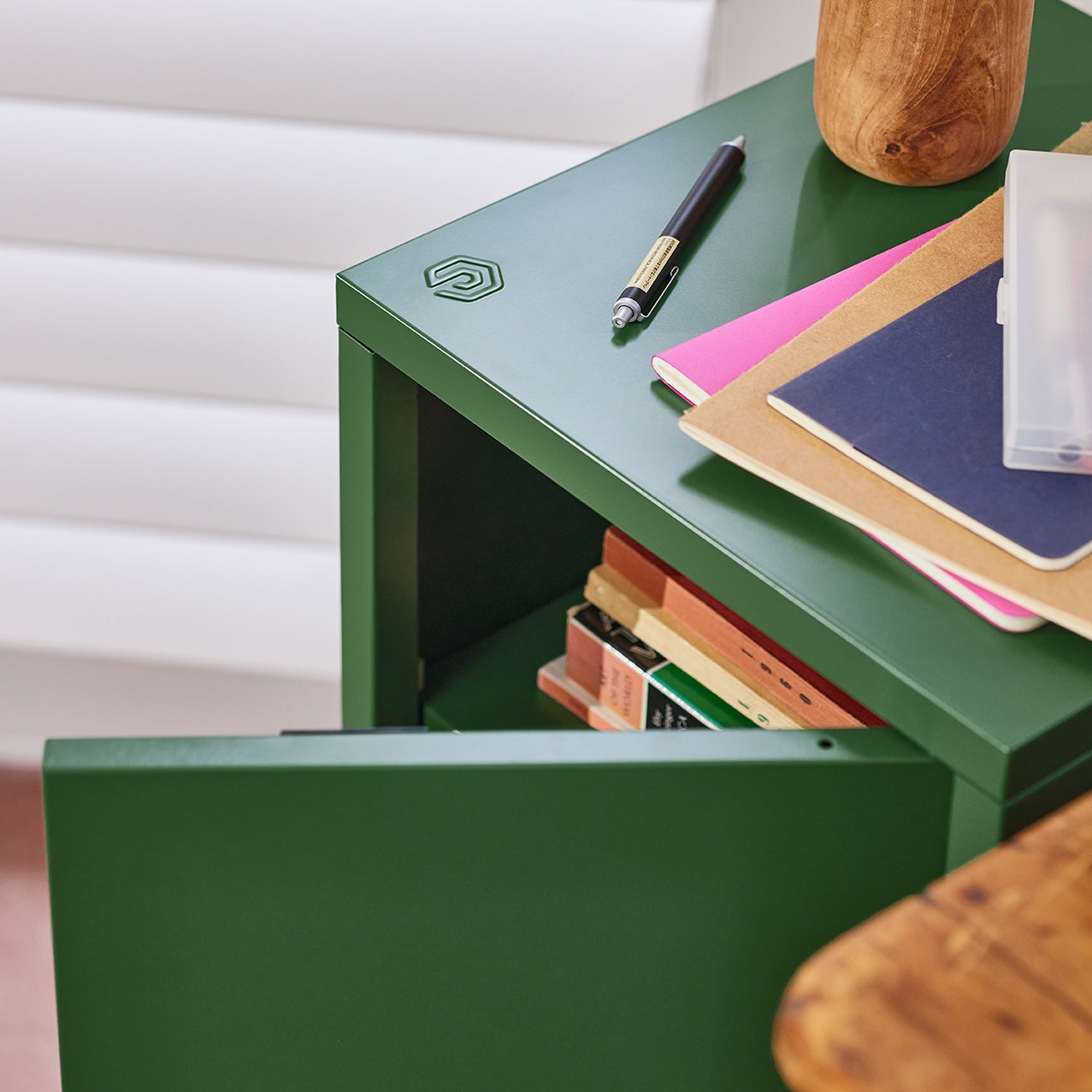 Sugar Cube Side Table - Dark Olive