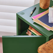 Sugar Cube Side Table - Dark Olive