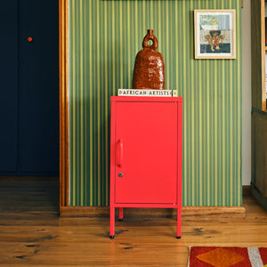 Sugar Cube Side Table - Red Polka