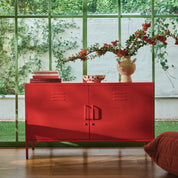 Sugar Cube Media Unit - Red Polka