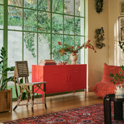 Sugar Cube Media Unit - Red Polka