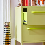 Sprinkles Twin Drawer Side Table - Kiwi Fizz