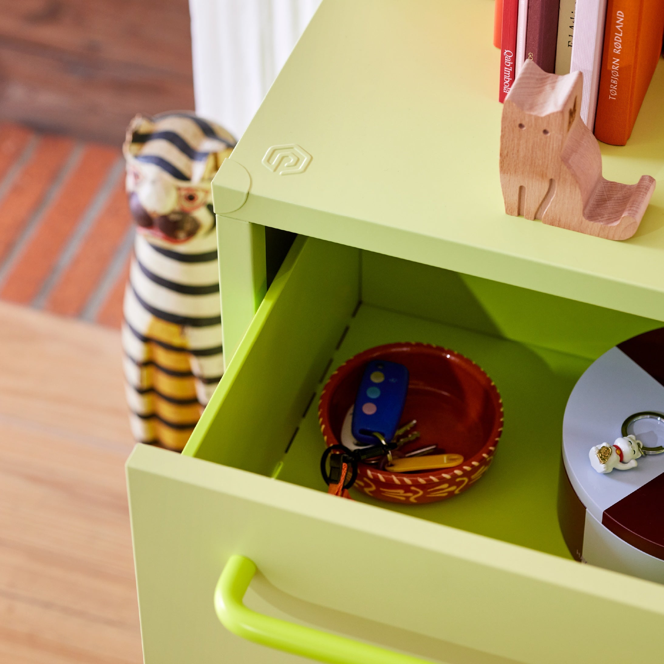 Sprinkles Twin Drawer Side Table - Kiwi Fizz