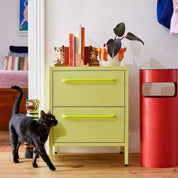 Sprinkles Twin Drawer Side Table - Kiwi Fizz