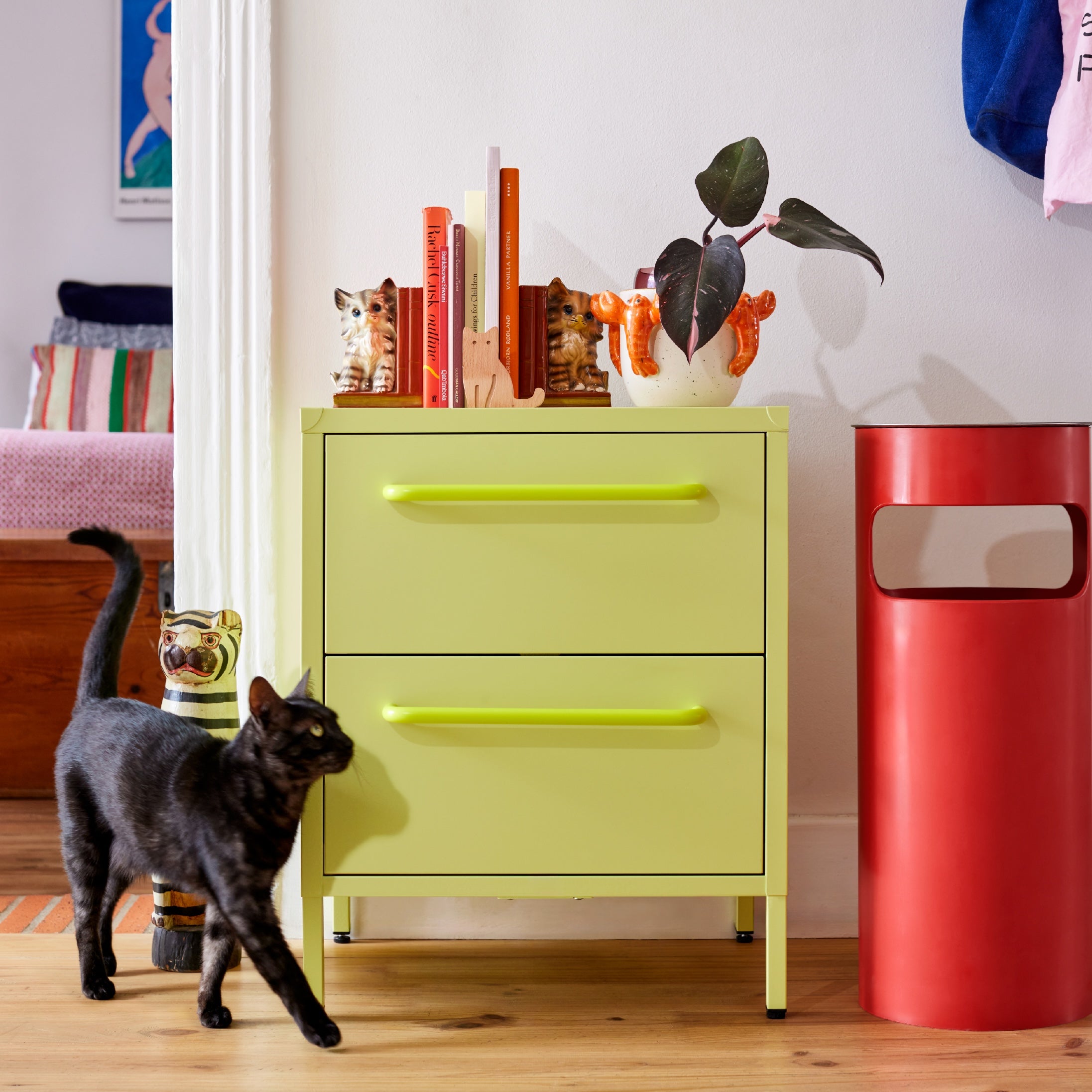 Sprinkles Twin Drawer Side Table - Kiwi Fizz