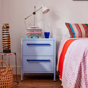 Sprinkles Twin Drawer Side Table - Blueberry Splash