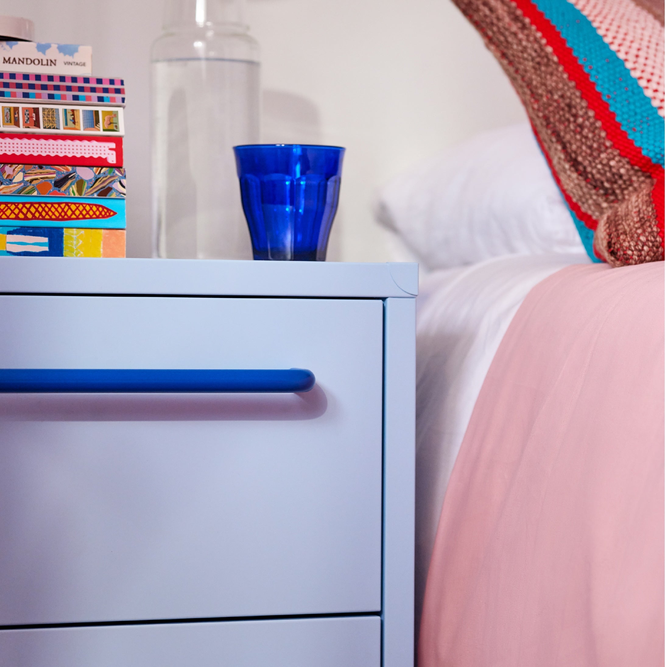 Sprinkles Twin Drawer Side Table - Blueberry Splash