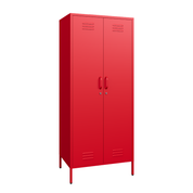 Sugar Cube Double Locker - Red Polka