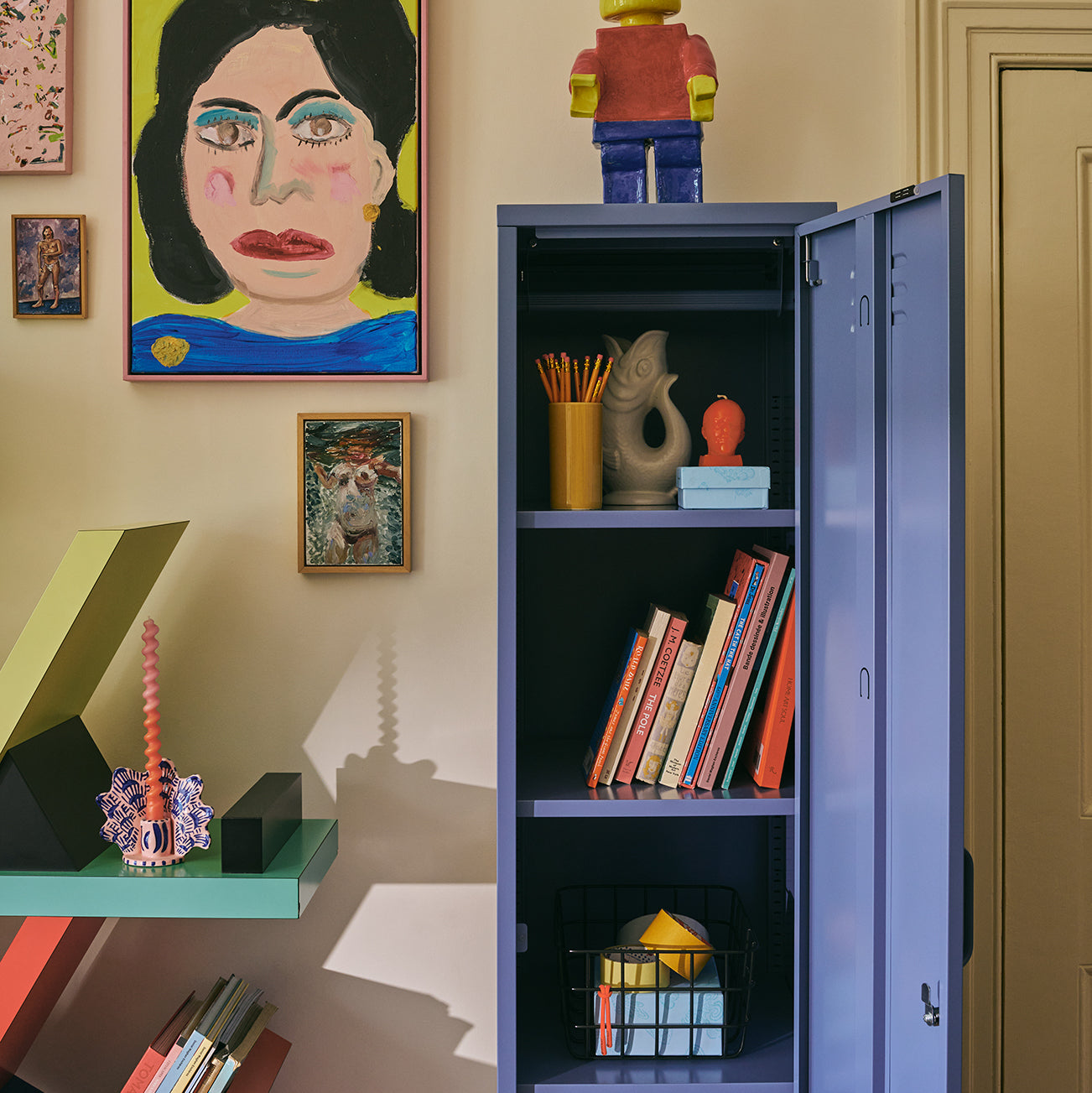 Sugar Cube Locker - Pigeon Blue
