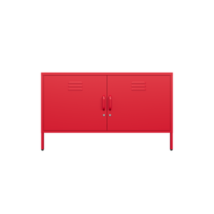 Sugar Cube Media Unit - Red Polka