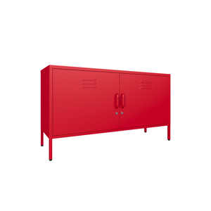 Sugar Cube Media Unit - Red Polka